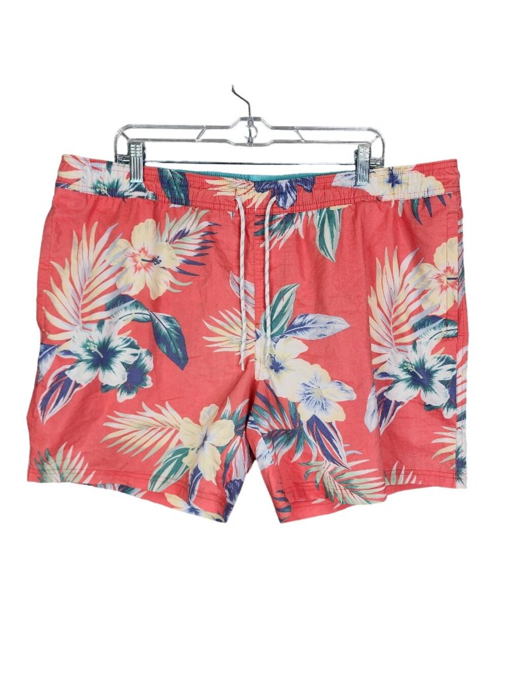 Mens Goodfellow Multicolor Tropical Hawaiian Floral Swim Trunks Shorts Lined XL